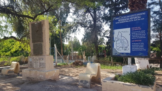 Las Tapias - Paso la columna Cabot, Albardón