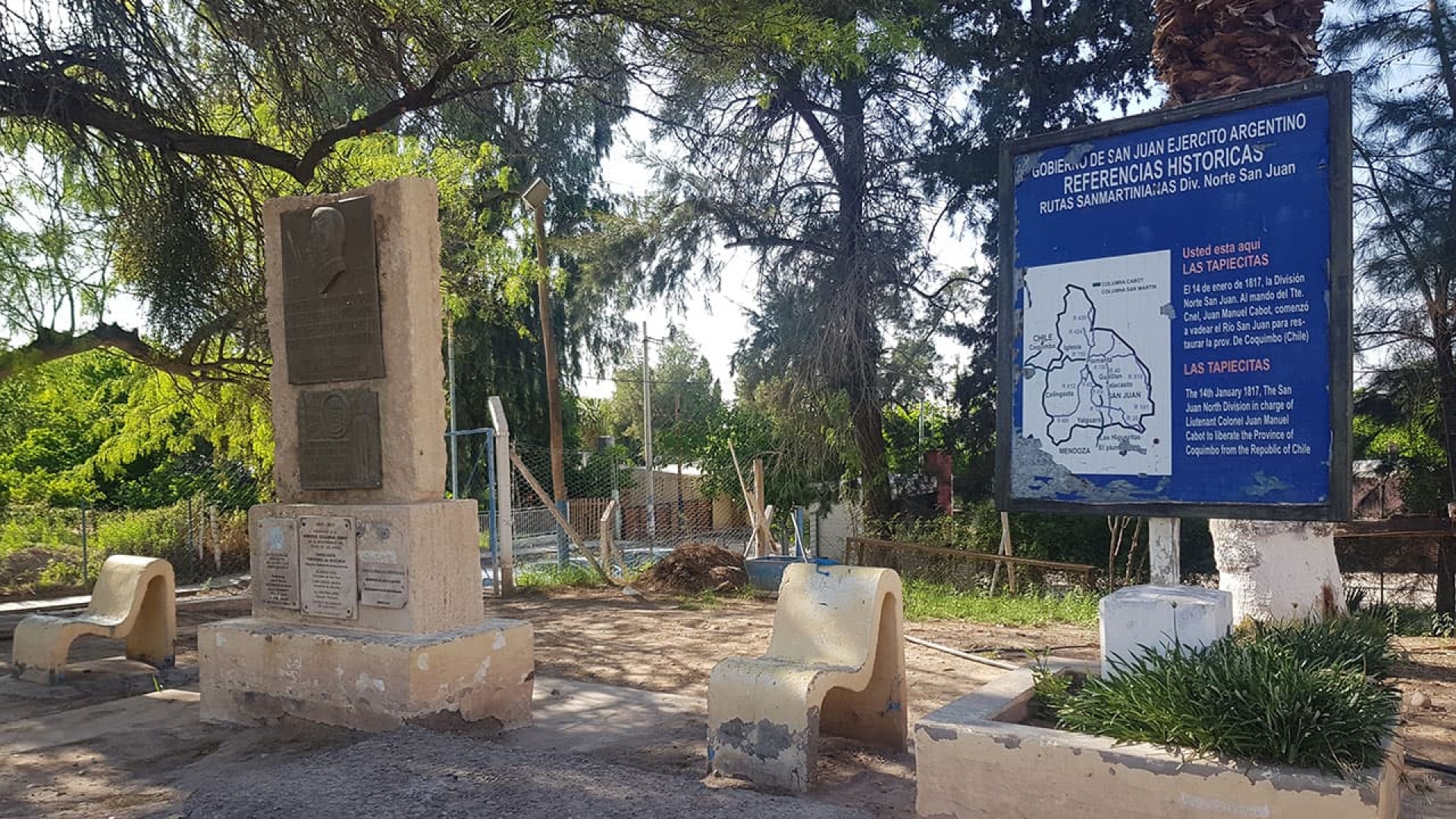 Las Tapias - Paso la columna Cabot, Albardón